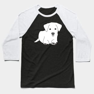 Cute Dog Line Art Drawing Baseball T-Shirt